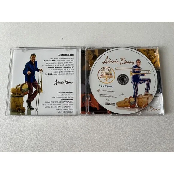 Alberto Barros Tributo A La Cumbia Colombiana 2 CD + DVD Import Mexico